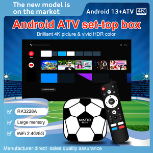 TV Box Android con Sistema de Resolución 4K, Procesador de Cuatro Núcleos, Control Remoto por Voz, Reproductor de Red de Fútbol, 1 Unidad - Product Image 2