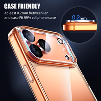 Protecteur d'objectif d'appareil photo Diamond Eagle Eyes pour iPhone 17 Pro Max/17 Air Silk Print Protecteur d'objectif d'appareil photo en acrylique avec plateau d'installation