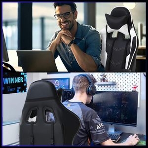 Fabrication de chaises de sport électronique, vente en gros, chaise gamer, fauteuil inclinable pas cher, chaise d'ordinateur PC, chaise de jeu en cuir avec repose-pieds - Product Image 6