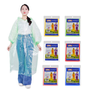 XL轻质一次性防水成人雨披男女长袖应急雨衣兜帽时尚塑料 - Product Image 4