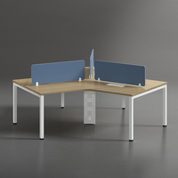 Poste de travail modulaire Greatway avec cloison de bureau et panneau MFC E0 avec gestion des câbles pour mobilier de bureau