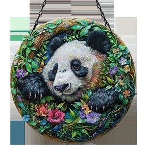 Figura Decorativa de Panda en Resina Impresa en <span class=keywords><strong>3D</strong></span> de Witt Creative Garden, Panel Colgante para Decoración de Patio de Villa - Product Image 2