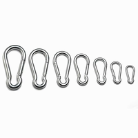 Vente en gros de matériel de crochet à ressort en acier inoxydable 304 mousqueton poli hamacs suspendus métal laiton accessoires en plastique