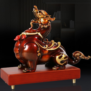 Bronze "Emperor" Auspicious Fox figurine, decorative wine cabinet for <b>office</b> entrance, <b>office</b> <b>decoration</b>, gift for moving house. - Product Image 5