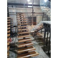 Escaliers à poutre simple d'usine de Foshan, garde-corps sur mesure, marches en marbre, usage résidentiel, commercial et institutionnel
