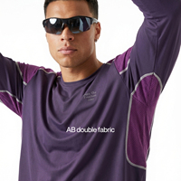 QUICKSHOW T-shirts de course à manches longues en maille, anti-transpiration, respirants, hauts de sport, pour l'entraînement en extérieur, unisexe