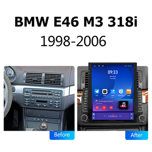 Autoradio Android con Schermo Tesla Verticale da 9.7 Pollici per <span class=keywords><strong>BMW</strong></span> <span class=keywords><strong>E46</strong></span> M3 <span class=keywords><strong>318i</strong></span> 1998-2006 con Carplay Wireless, 4G, WIFI e Navigazione GPS - Product Image 2