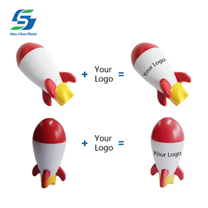 All'ingrosso cartone animato personalizzato razzo palla antistress PU Space Toy stampato con Logo ispirato a NASA regalo promozionale per alleviare l'ansia - Product Image 4