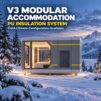 Maison capsule modulaire préfabriquée avec isolation en PU pour projets en climat froid en Norvège