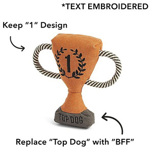 Juguete de Peluche Interactivo para Mascotas, Trofeo de Campeón, Juguete de Peluche Personalizado con Sonido para Perros - Product Image 4