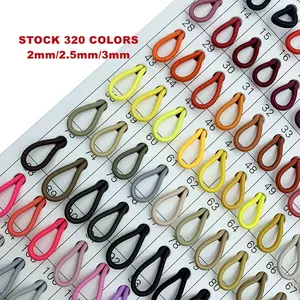 Großhandel Spot 320 Farben 2mm 2,5mm 3mm starkes elastisches Seil Gummiband gestrickt geflochtene elastische Schnur