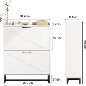 Armoire <span class=keywords><strong>à</strong></span> <span class=keywords><strong>chaussures</strong></span> moderne en bois avec panneau en bouleau Design ultra-mince Porte-<span class=keywords><strong>chaussures</strong></span> de grande capacité pour le salon Entrée <span class=keywords><strong>Amazon</strong></span> Export - Product Image 5