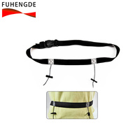 Sac banane en polyester avec boucles, porte-bavoir en tissu et sac de course pour ceinture porte-dossard de course