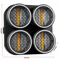 Luz de Escenario LED RGBW 4 en 1 de 200W, 4 Ojos, Efecto Retro Matrix, Blinder para Audiencia, Estroboscópica, Wash, Retroiluminación Ambiental para KTV, Discoteca, Control DMX512