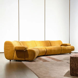 Conjunto de Sofás Curvos de Tela con Forma Semicircular y Relleno de Espuma para Sala de Estar, Villa, Vestíbulo de Hotel - Product Image 2