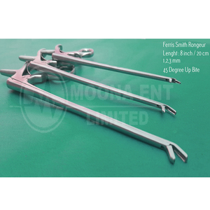Rongeurs Ferris Smith de qualité supérieure, longueur 8 pouces, à mâchoires courbées à 45 degrés, en acier inoxydable, instruments chirurgicaux réutilisables - Product Image 4