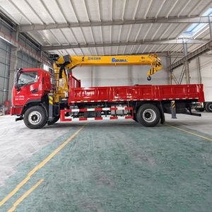 Camion-grue Shacman 4x2, 240 CV, 10 tonnes, flèche à 5 sections, véhicule de levage et de transport de matériaux de construction pour l'aménagement paysager municipal - Product Image 4