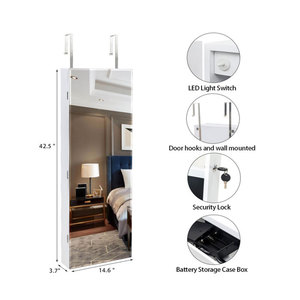 מכירה לוהטת באיכות גבוהה יוקרה אחסון ארון מראה מראה מעמד תכשיטי ארון - Product Image 4