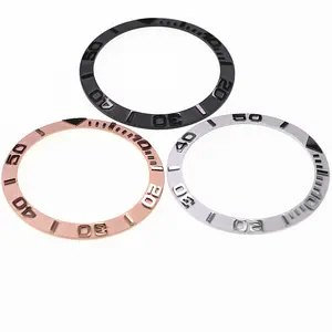 Hellende Keramische Bezel Insert 38*30.6Mm Convex Woord Voor Seiko Skx007 Voor Rlx Jacht-Master Horloge Onderdelen