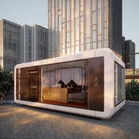 Capsule de camping préfabriquée en acier moderne et luxueuse avec système intelligent pour appartements, écoles et capsules spatiales tendance