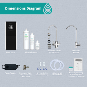 Hệ thống lọc nước cho nhà toàn cầu lọc nước dưới bồn rửa nước lọc sinh thái hệ thống dòng chảy trực tiếp bộ lọc thẩm thấu - Product Image 5