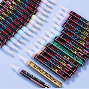 ชุดมาร์กเกอร์สีอะคริลิค Flycoolor 72สี50สีธรรมดา + แวววาว8เมทัลลิค + 6สีทองสำหรับศิลปิน - Product Image 4