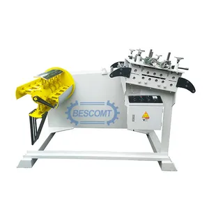 Metal Coil Uncoiling and Leveling Machine Fully Automatic 2 In1 Decoiler and Straightener 2 in 1 Straightener Feeder & Uncoiler
