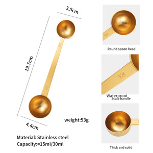 304 Stainless Steel <b>Measuring</b> <b>Spoon</b> 30ml Double-Ended Baking Coffee Tool Food Grade - Product Image 5