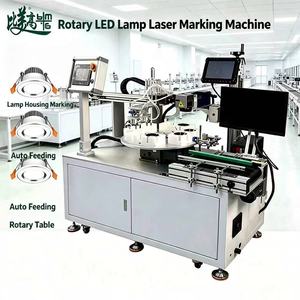 Machine de marquage laser à fibre 30W à positionnement visuel avec bras mécanique et fonction de déchargement automatique par abat-jour LED - Product Image 1