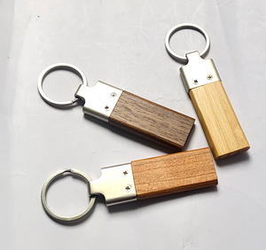 Laser Engravable Eco-Friendly Wooden Keychain Blank Wedding Gift