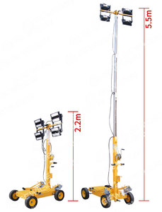 LUDWIG 4,5 M/5,5 M Generador Torre De Luz Con Luz LED - Product Image 6