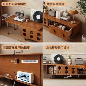 Mueble de TV Extensible de Estilo Chino Retro, Mueble de Madera Maciza para Almacenamiento, Soporte de Suelo para Sala de Estar - Product Image 3