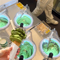 Máquina para Hacer Gelato de Matcha Miles Galaxy EC2-MD, 2 Tanques, Congelador Exhibidor de Helados, Acero Inoxidable, Garantía de 2 Años
