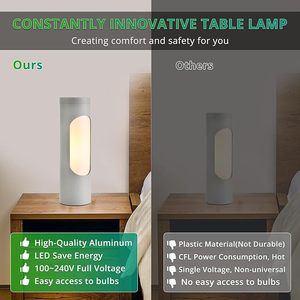 <span class=keywords><strong>Lampe</strong></span> de table de lecture nocturne en aluminium/métal 40W 110/220V certifiée casher pour salon chambre à coucher Shabbat fêtes juives - Product Image 4