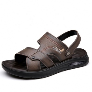 Sandales Urbn pour hommes, style toutes saisons, à bout ouvert, semelle extérieure en caoutchouc, semelle intermédiaire en EVA, à enfiler - Product Image 5