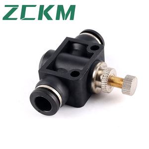 Válvula de control de velocidad de flujo de aire del acelerador <span class=keywords><strong>SA</strong></span> negro de alta precisión manguera neumática en conector - Product Image 3