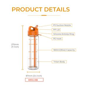 2024 bouteille en plastique de couleur mate <span class=keywords><strong>tasse</strong></span> d'<span class=keywords><strong>escalade</strong></span> de montagne pour les Sports de plein air boisson directe infusion de fruits paille verres - Product Image 2