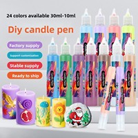 24 Farben DIY 3D Kerzen-Malstifte Set Fensterglas-Malstifte Ungiftige Relief-Markierstifte für Kinder Bastelgeschenk