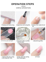 Kit d'extension d'ongles en polygel professionnel OEM personnalisé, marque privée, gel UV pour nail art, 30 ml, non toxique, certifié CE, longue durée