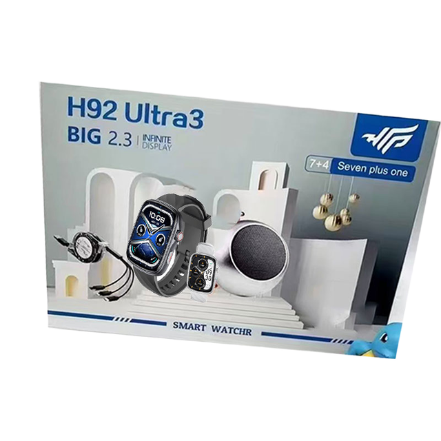 H92 Utra3 Smartwatch Fitness Tracker IPS Display Square Shape Wireless Charger IP67 Earphone Speaker Compatible Android