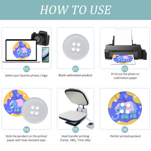 Botones Acrílicos Redondos Sublimables Creativos, Colgantes Personalizables para Manualidades y Decoración de Regalos - Product Image 6