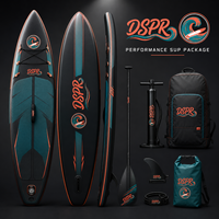 Planche de surf gonflable souple double couche en PVC écologique, portable, longue, pour l'océan, prix usine OEM