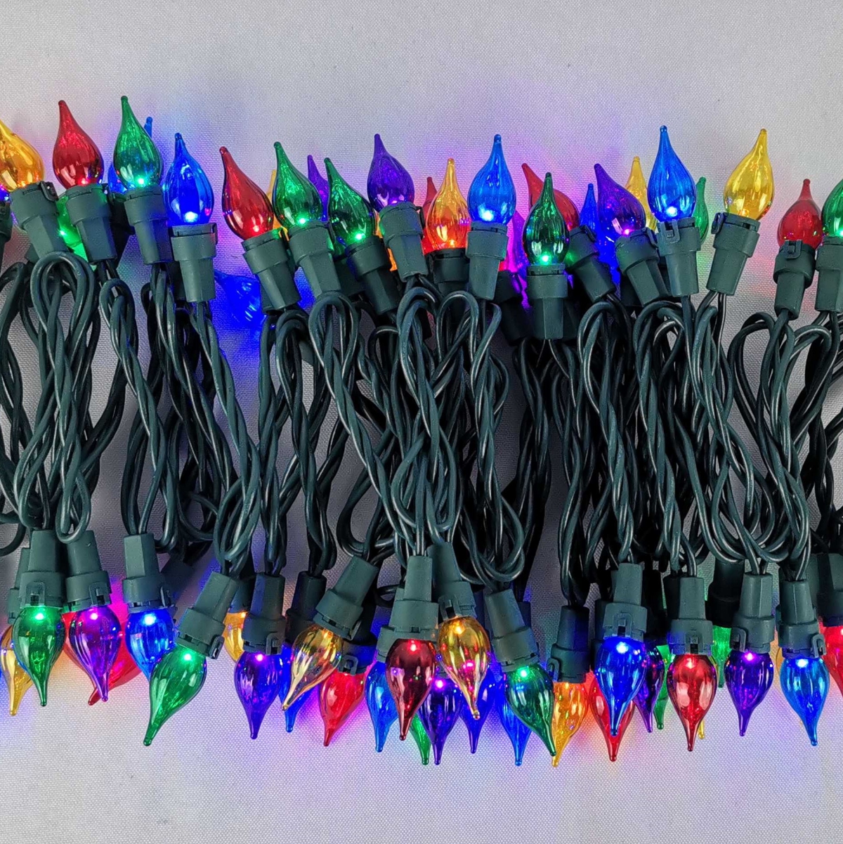 HUAZHQING LED C3 Christmas String Lights - 70 Multi-Color Glass Tail Lights for Indoor Outdoor Decor