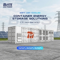 Contenedor de Almacenamiento de Baterías de Litio con Enfriamiento por Aire MATE OEM BESS, 1MWH 2MWH 3MWH IP65, Sistema de Almacenamiento de Energía Solar para Uso Industrial