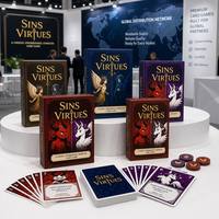 Jeu de cartes à collectionner SINS & VIRTUES Booster Pack avec illustrations personnalisées, en papier, portable et écologique pour collection d'anime