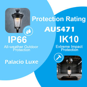 Lámpara de Pared Exterior LED Dorada de Aluminio, Estilo Palacio <span class=keywords><strong>Real</strong></span> Vintage, IK10, IP66 Impermeable, para Patio de Villa - Product Image 2
