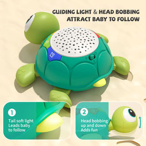 Jouet tortue électrique pour bébé, apprendre à ramper, tête qui bouge, projection d'images d'animaux, éclairage musical, télécommande - Product Image 3