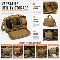 Étui en nylon imperméable AYP avec bandoulière arquée et poignée rigide, capacité de 20 à 36 L pour 6 magazines, chasse, extérieur