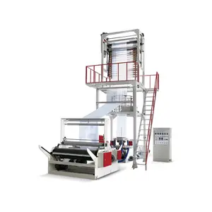 Plastic Film Blowing Machine PE LDPE HDPE Side Gusset Bag Making Machine Line Film Extruder Machine Elevator Rotary Die Head Plastic Film Blowing Machine