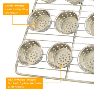 Plateau de cuisson professionnel personnalisé <span class=keywords><strong>en</strong></span> acier inoxydable perforé pour tartes et moules à coquilles de tartes aux œufs - Product Image 5